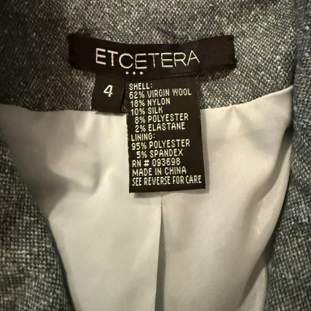 Etcetera Short Greenish Blazer like Jacket Sz4 - Picture 4 of 5